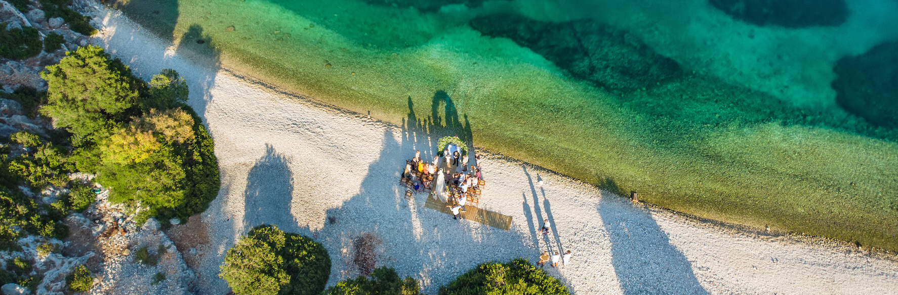 Celebrate your dream wedding in the enchanting beauty of Kefalonia, Greece. Discover idyllic wedding venues, from beachfront settings with stunning sunset views to elegant resorts and traditional chapels nestled in picturesque landscapes. Let the island's natural charm be the backdrop for your special day, as you exchange vows surrounded by azure waters, lush greenery, and breathtaking scenery. Benefit from professional wedding planners who will assist in creating a personalised experience, from organising the ceremony and reception to arranging accommodation and coordinating the finest details. Begin your journey of love in Kefalonia, where cherished memories and a magical atmosphere await